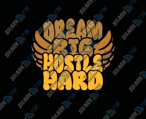 Dream Big Hustle Hard Unisex Hoodie - Image 2