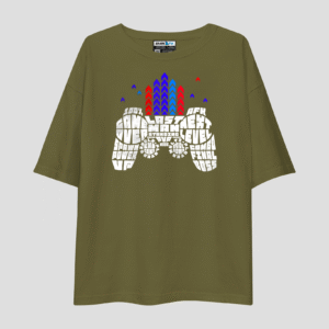 Typographic Gamer Unisex Oversized T-Shirt
