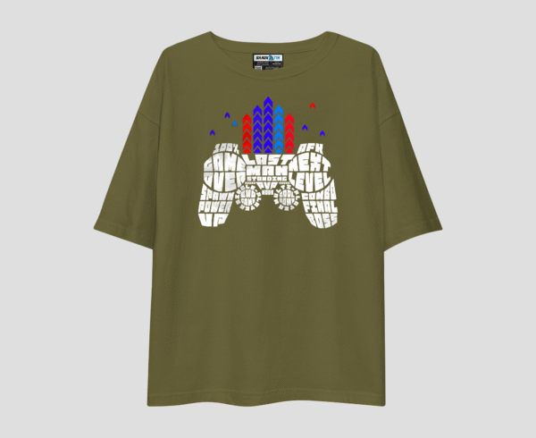 Typographic Gamer Unisex Oversized T-Shirt