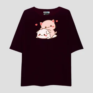 Kawai Cats Unisex Oversized T-Shirt