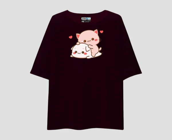 Kawai Cats Unisex Oversized T-Shirt